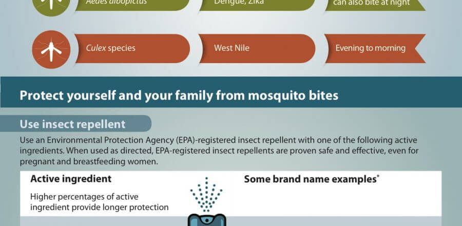 From the CDC: Mosquito Bite Prevention